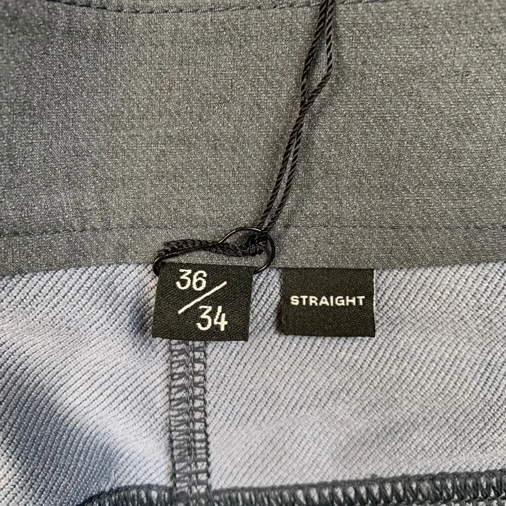 Public Rec Pants Men 36 Slate Workday Straight Heather Pockets Stretch Comfort